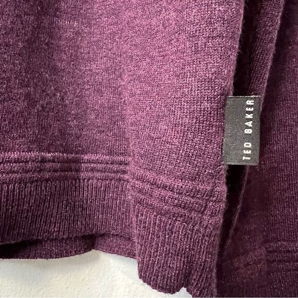 Ted Baker London Noel Slim Fit V-Neck Wool Blend Sweater Size 4/Medium - Picture 10 of 11
